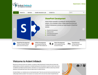 ardentinfotech.com screenshot