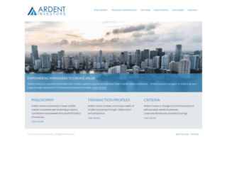 ardentinvestors.com screenshot