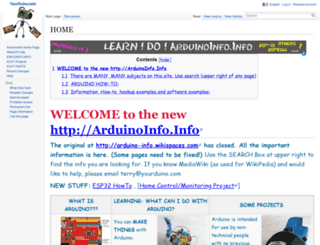 arduino-info.wikispaces.com screenshot