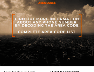 areacodeanswers.com screenshot