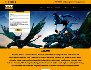 arenaanimationcoimbatore.com screenshot