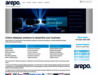arepo.com screenshot