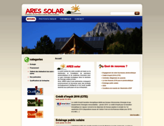 aressolar.fr screenshot