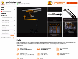 arhantools.co.in screenshot