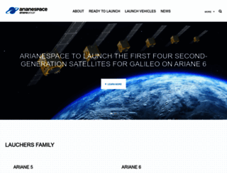 arianespace.com screenshot
