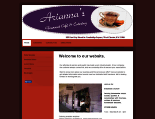 ariannasgourmetcafe.com screenshot