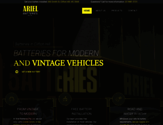 arielbatteries.com.au screenshot
