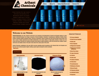 arihantchemical.co.in screenshot
