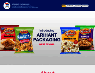 arihantpackagingindia.com screenshot