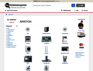 aristonparts.com.au screenshot