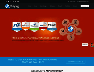 ariyansgroup.com screenshot