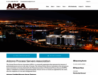 arizonaprocessservers.org screenshot