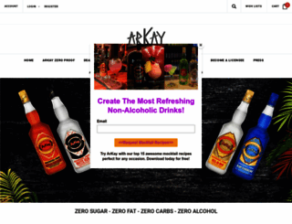 arkaybeverages.com screenshot