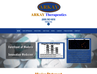 arkaytherapeutics.com screenshot