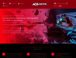arkgameserverhosting.com screenshot