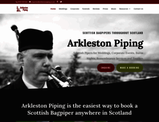 arklestonpiping.co.uk screenshot