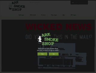 arksmokeshop.com screenshot