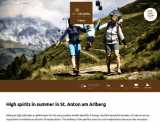 arlbergerbergbahnen.com screenshot