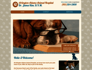 arlington-adamsanimalhospital.com screenshot