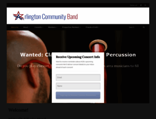 arlingtoncommunityband.org screenshot