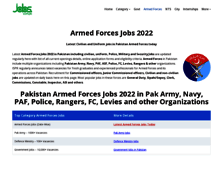 armedforces.jobs.com.pk screenshot