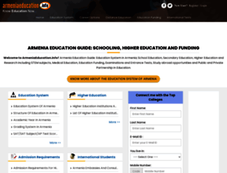 armeniaeducation.info screenshot