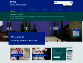 armleymedicalpractice.co.uk screenshot