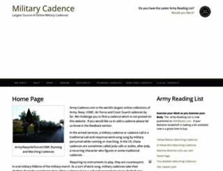 army-cadence.com screenshot