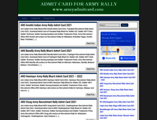 armyadmitcard.com screenshot