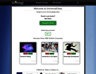 armyknowledgetx.universalclass.com screenshot