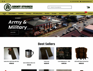 armystores.co.za screenshot