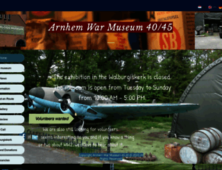 arnhemsoorlogsmuseum.com screenshot