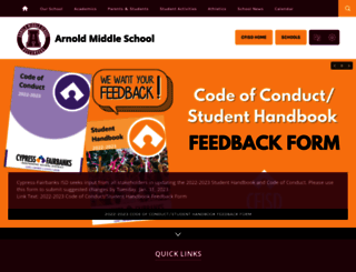 arnold.cfisd.net screenshot