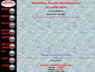 arnoldsmarine.com screenshot