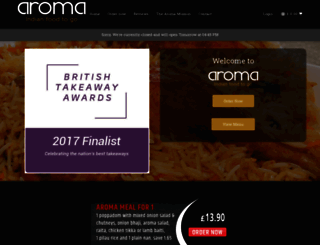 aromaindianfood.co.uk screenshot