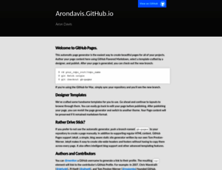 arondavis.github.io screenshot