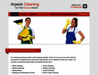 arpeckcleaning.com screenshot