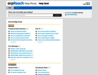 arpreach.freshdesk.com screenshot