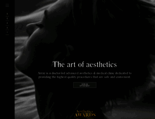 arrayaesthetics.com screenshot