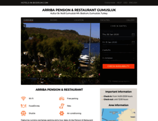 arriba-pension-restaurant.gumusluk.hotels-in-bodrum.com screenshot