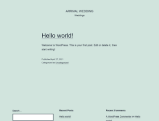 arrival-wedding.com screenshot