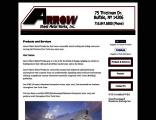 arrow-sheetmetal.com screenshot