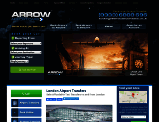 arrowairporttaxis.co.uk screenshot