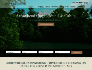 arrowheadcampground.net screenshot