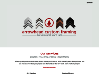 arrowheadcustomframing.com screenshot