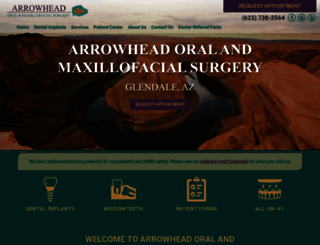 arrowheadoralsurgery.com screenshot