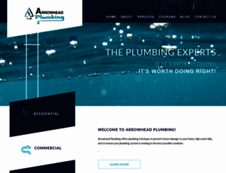 arrowheadplumbing.com screenshot