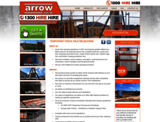 arrowhire.com.au screenshot