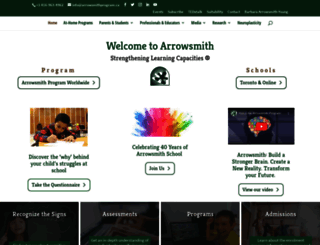 arrowsmithschool.org screenshot