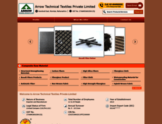 arrowtechnicaltextiles.co.in screenshot